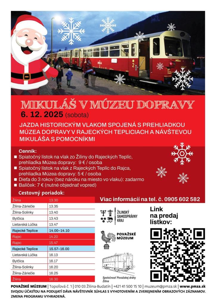 Mikuláš v Múzeu dopravy v Raj. Tepliciach