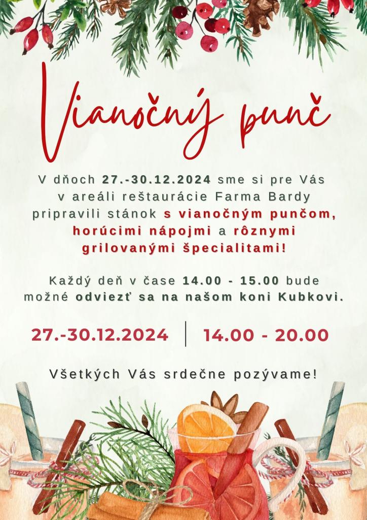 Vianočný punč Farma Bardy 27._30.12.2024