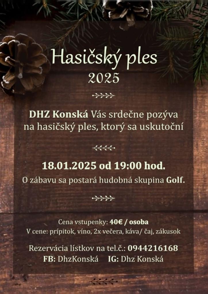 Hasičský ples 2025