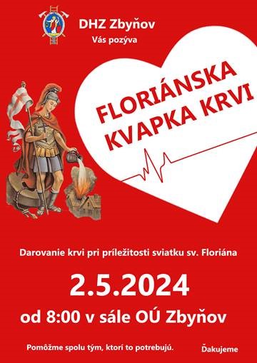 Floriánska kvapka krvi Zbyňov 02.05.2024