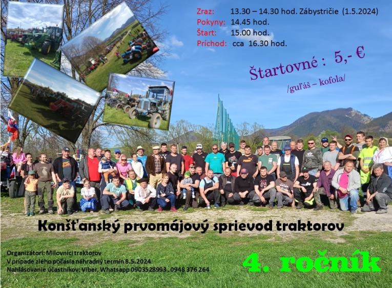 Konšťanský prvomájový sprievod traktorov - 4. ročník