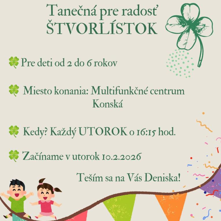 Detský tanečný krúžok Štvorlístok