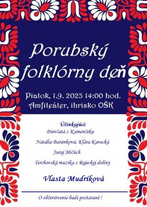 Porubský folklórny deň 1.9.2023