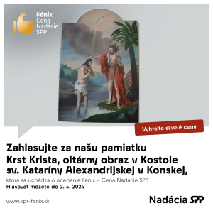 Nadácia Fénix - HLASOVAŤ za Obraz Krst Krista vo farskom kostole v Konskej