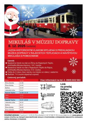 Mikuláš v Múzeu dopravy v Raj. Tepliciach