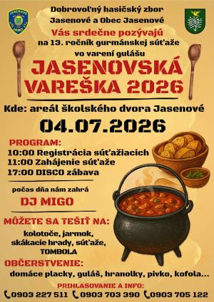 Jasenovská vareška 2026