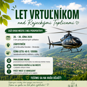 Let vrtuľníkom