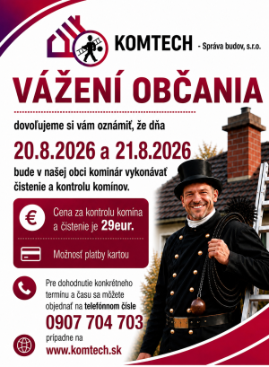 Čistenie a kontrola komínov