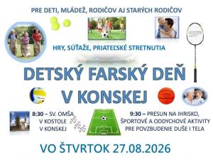 Detský farský deň v Konskej 27.08.2026
